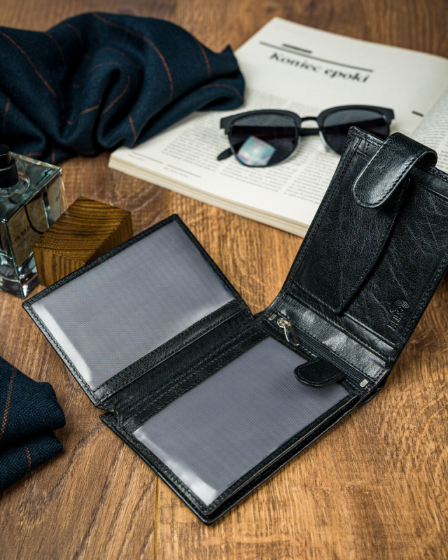 Гаманець чоловічий Pierre Andreus PW-008L-BTU BLACK Гаманець чоловічий Pierre Andreus PW-008L-BTU BLACK